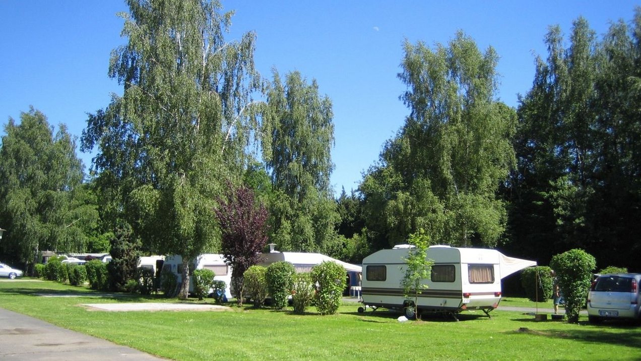 Campingplatz mit Campingwage